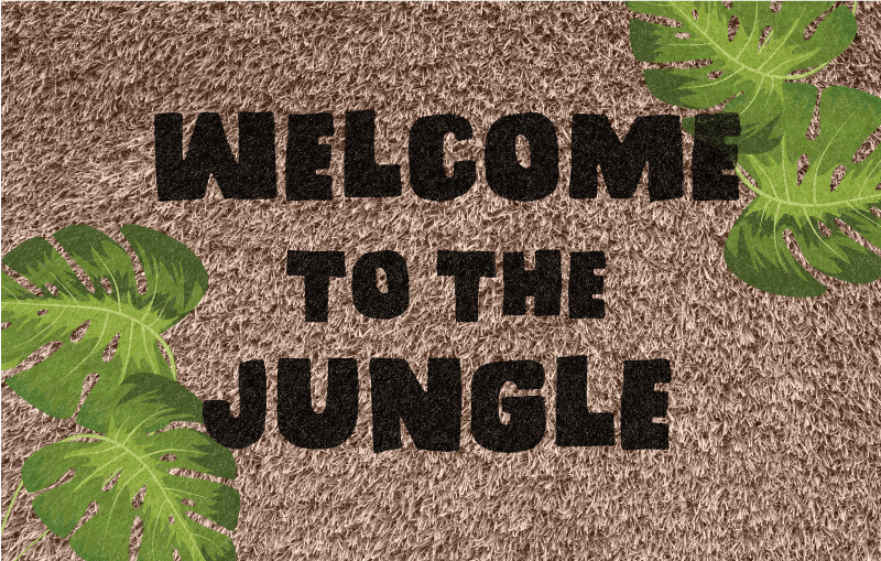 Welcome to jungle entrance hall vinyl carpet - TenStickers