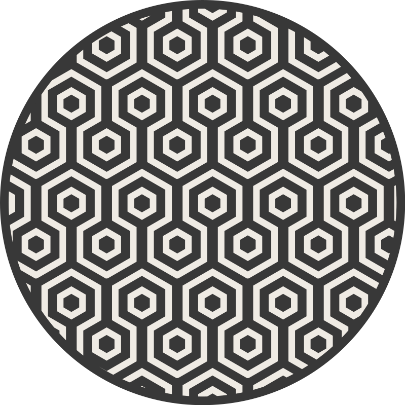 Hexagon Arrangement geometric vinyl carpet - TenStickers