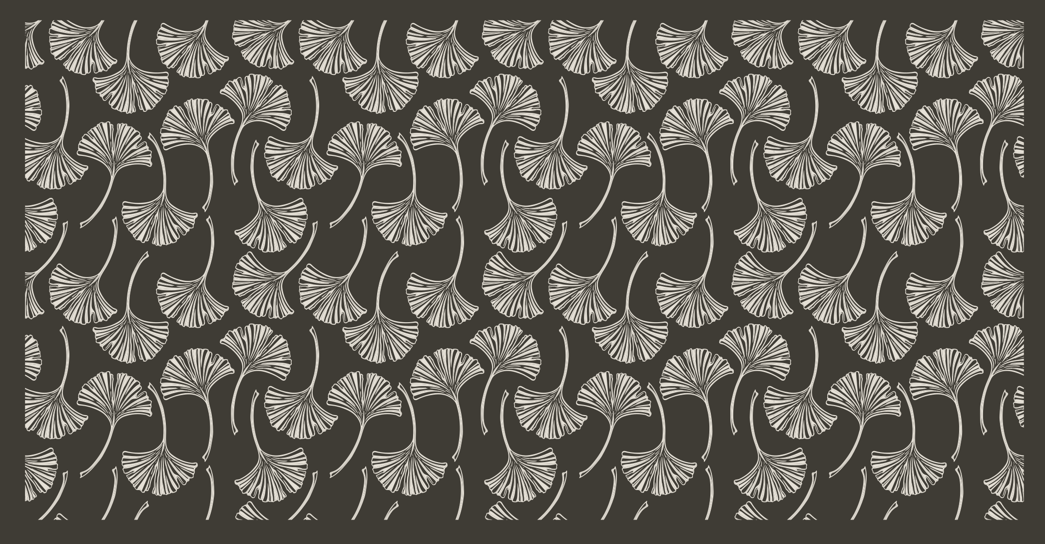 Ginkgo Leaf Motif floral vinyl carpet - TenStickers