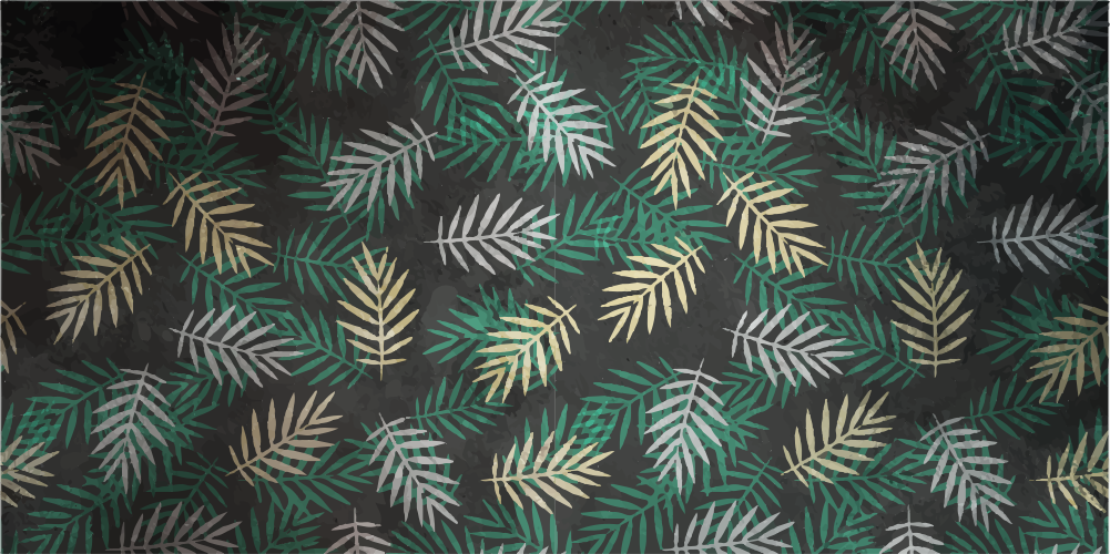 Tropical greenery pattern nature vinyl carpet - TenStickers