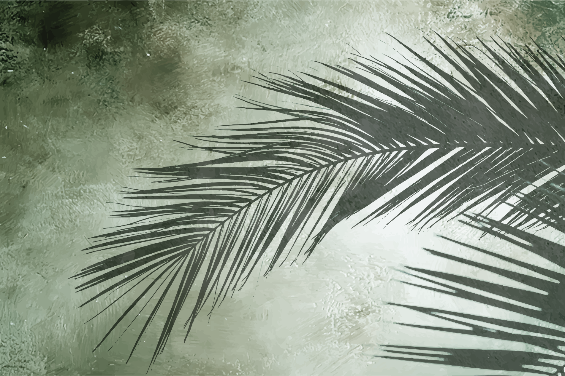 Palm leaf elegance floral vinyl carpet - TenStickers