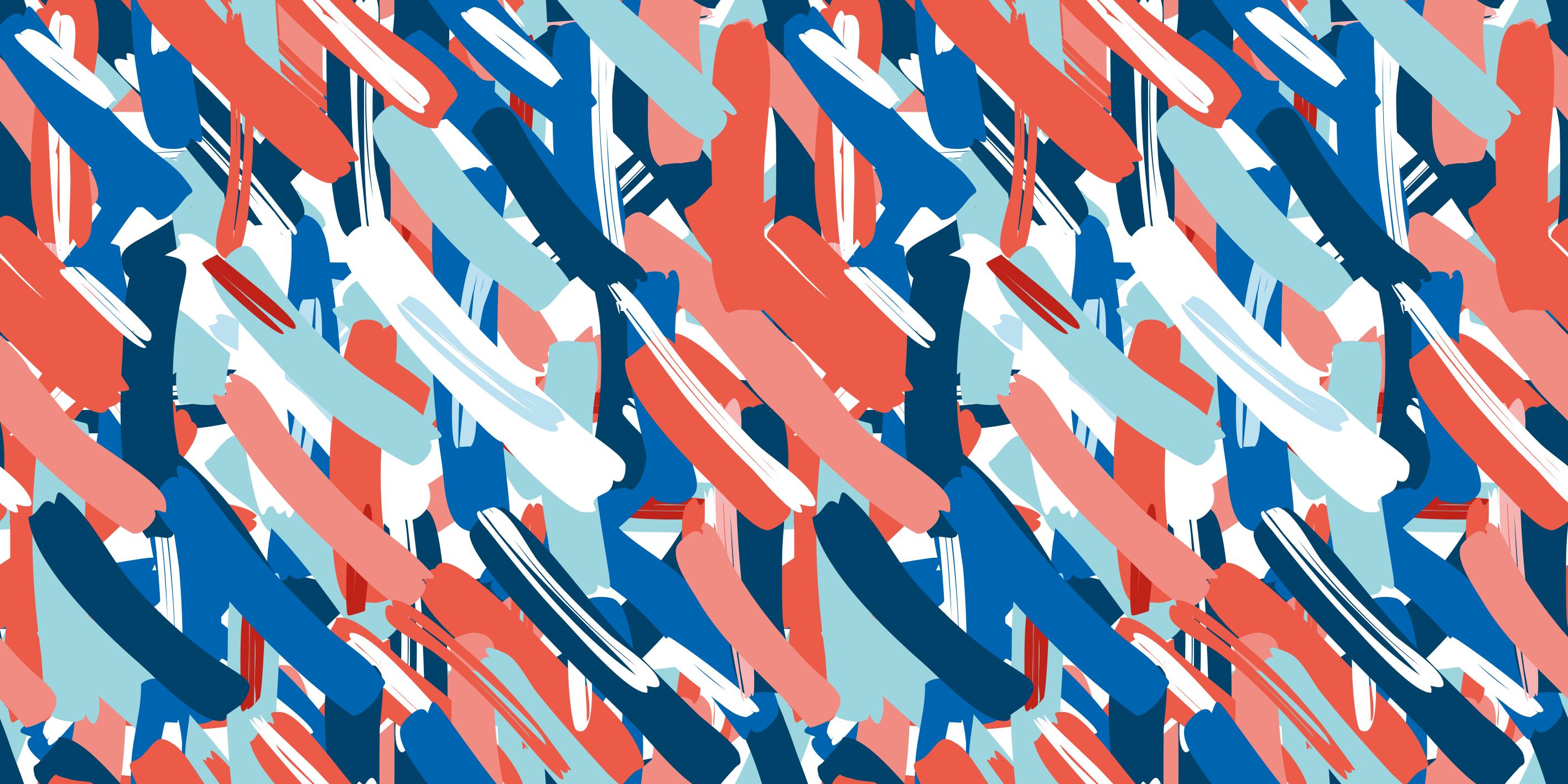 Modern vinyl carpet with vibrant brushstrokes - TenStickers