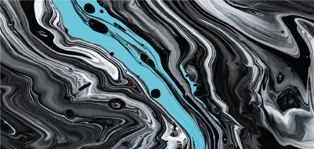 SWIRLING BLACK AND BLUE marble vinyl carpet - TenStickers