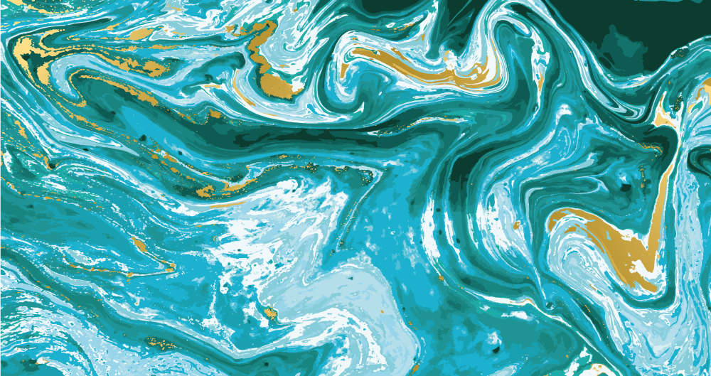 Swirling Aqua Elegance marble vinyl carpet - TenStickers