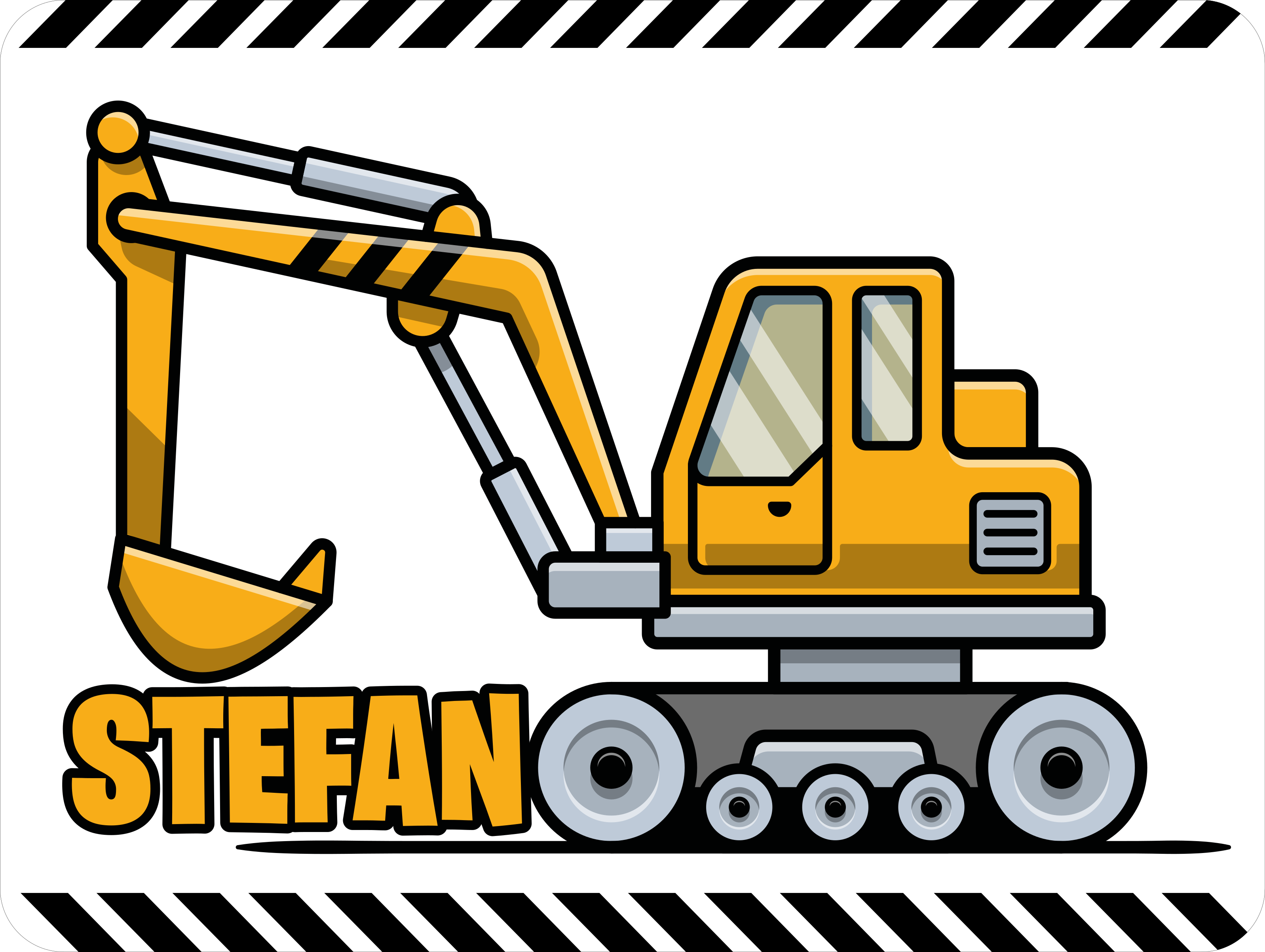 Custom construction vehicle kids vinyl carpet - TenStickers