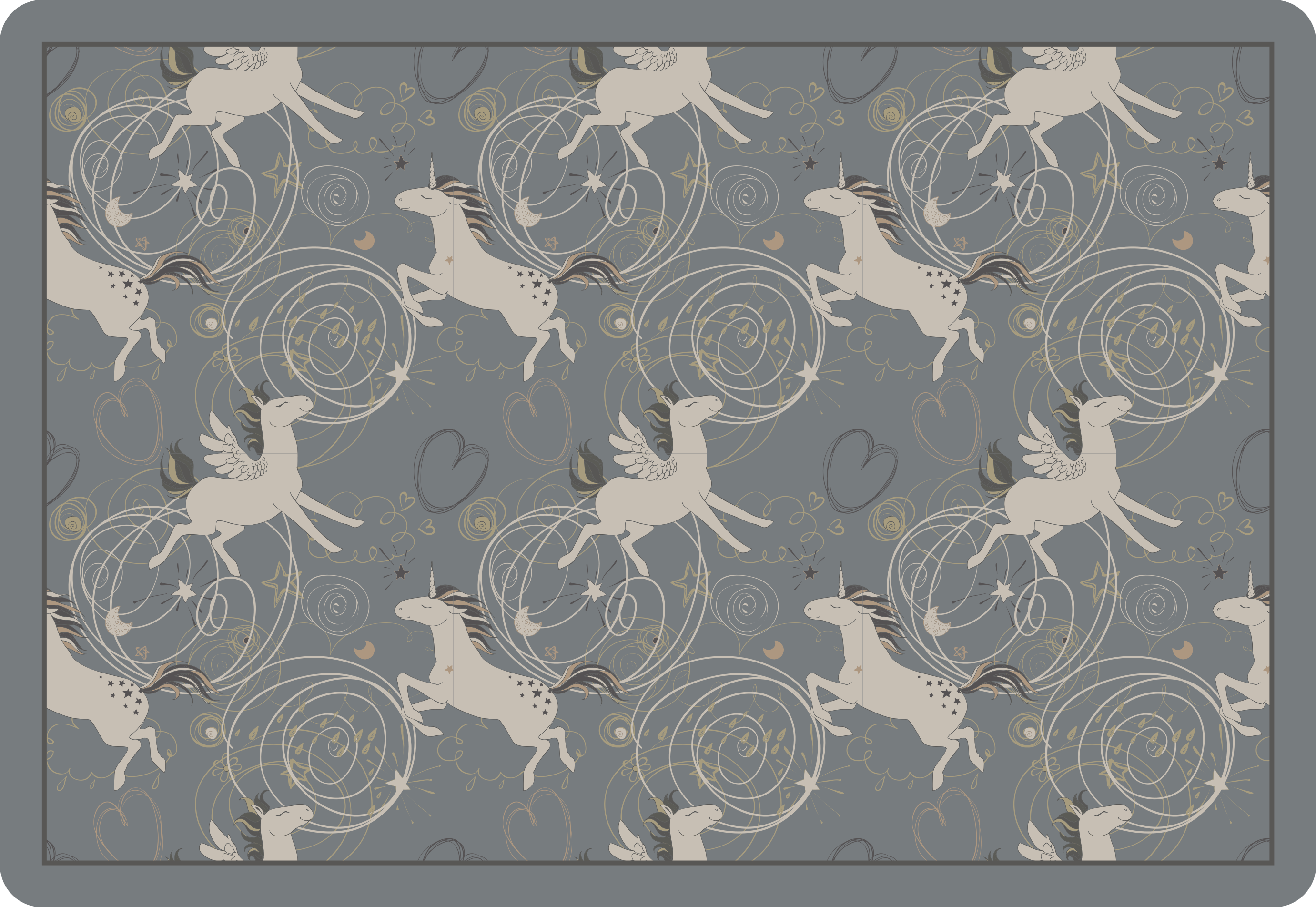 Whimsical Unicorns Design kids vinyl carpet - TenStickers