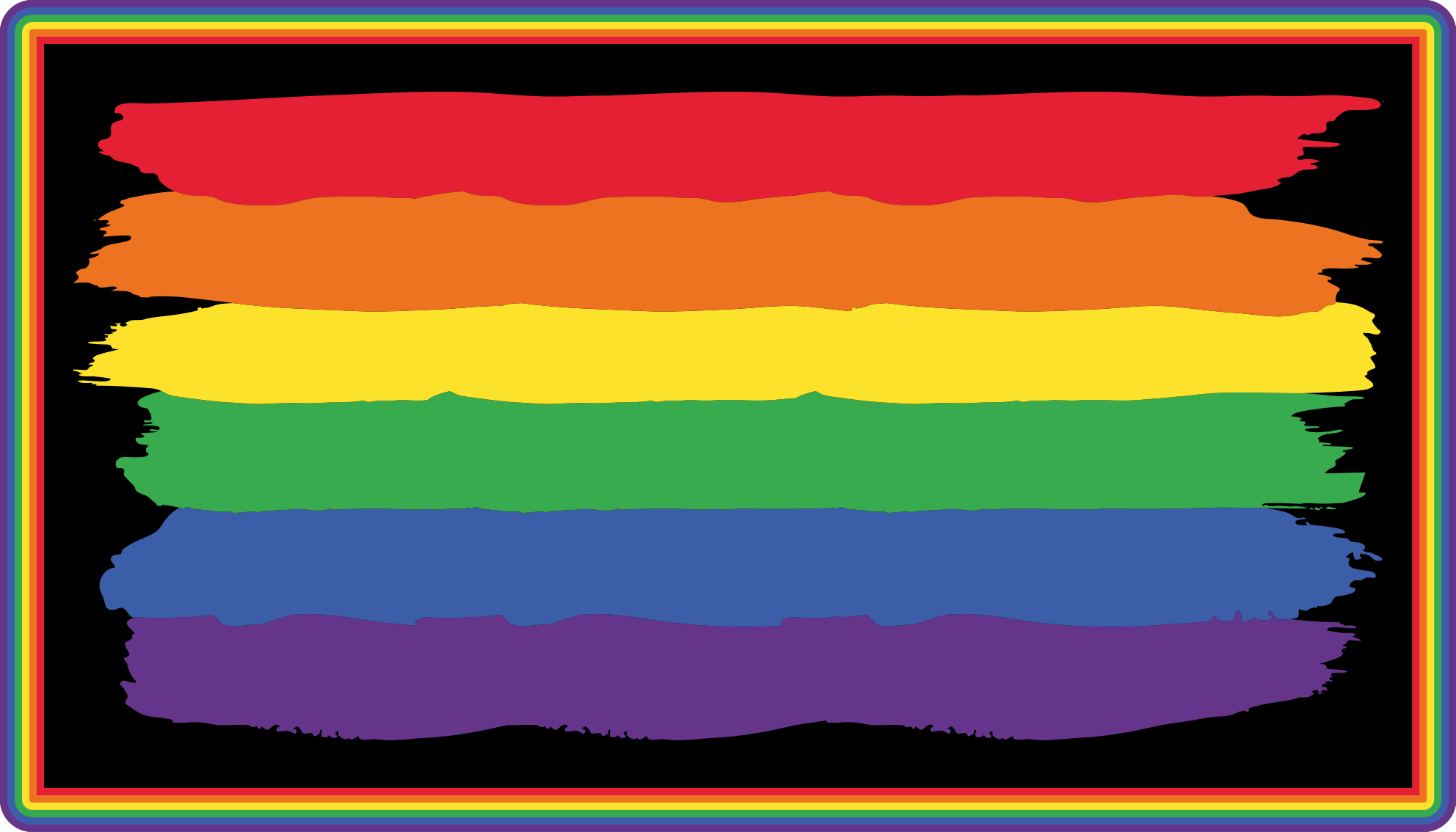 Colorful Rainbow Stripes striped vinyl carpet - TenStickers