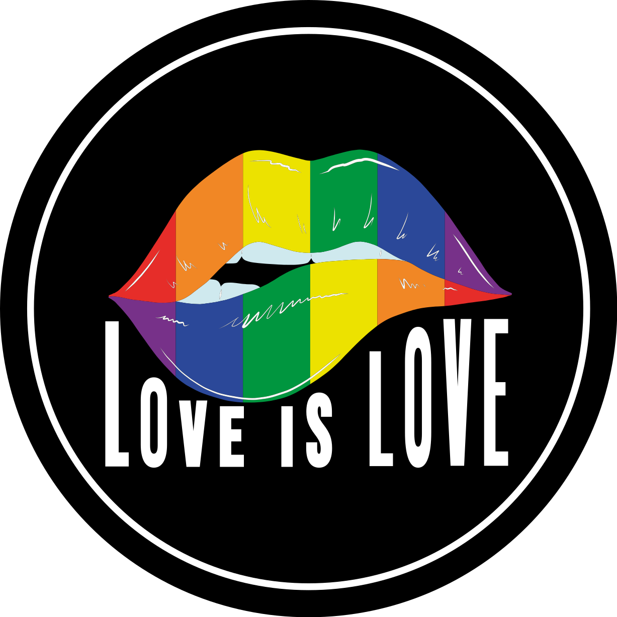 Colorful Lip Motif custom vinyl carpet - TenStickers