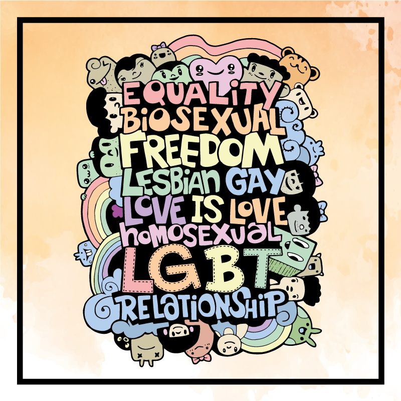 Colorful LGBT Message custom vinyl carpet - TenStickers