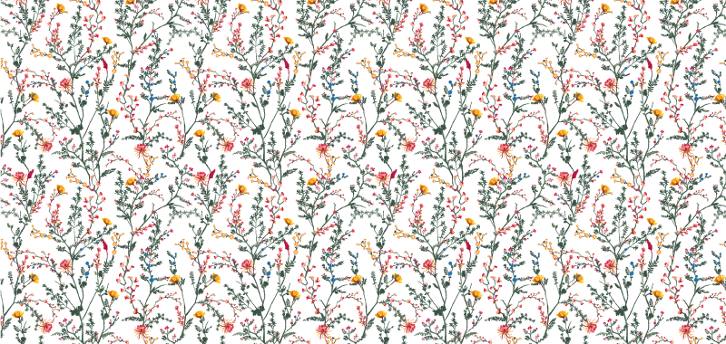 Botanical Oasis floral vinyl carpet - TenStickers