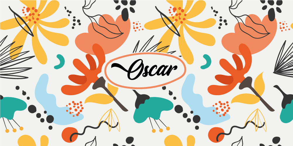 Custom abstract flowers bedroom vinyl carpet - TenStickers