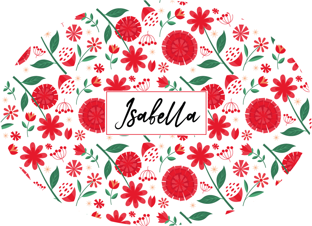 Custom red flowers bedroom vinyl carpet - TenStickers