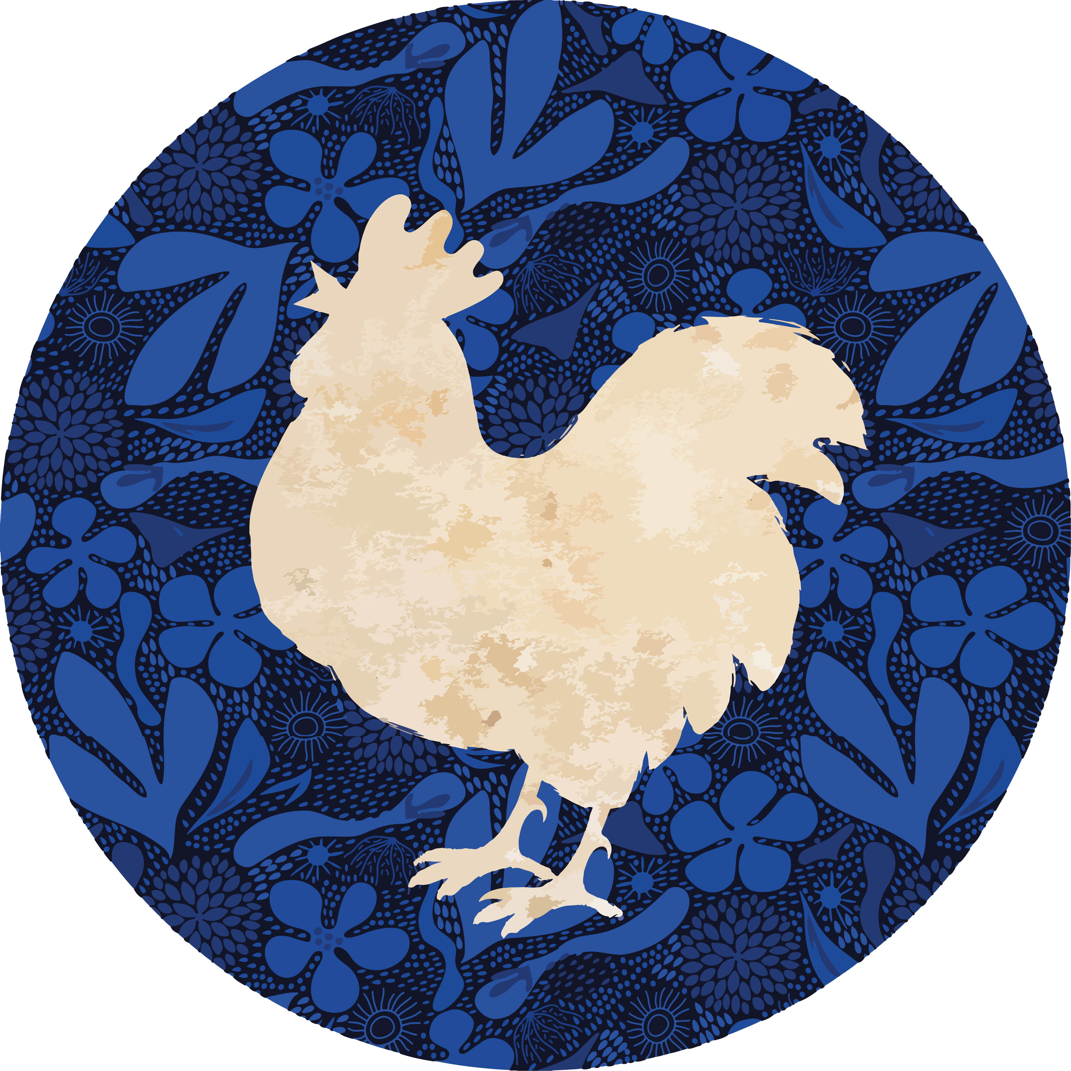 Rooster silhouette animal vinyl carpet - TenStickers
