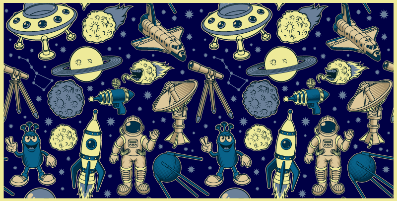 Celestial Journey Idea kids vinyl carpet - TenStickers