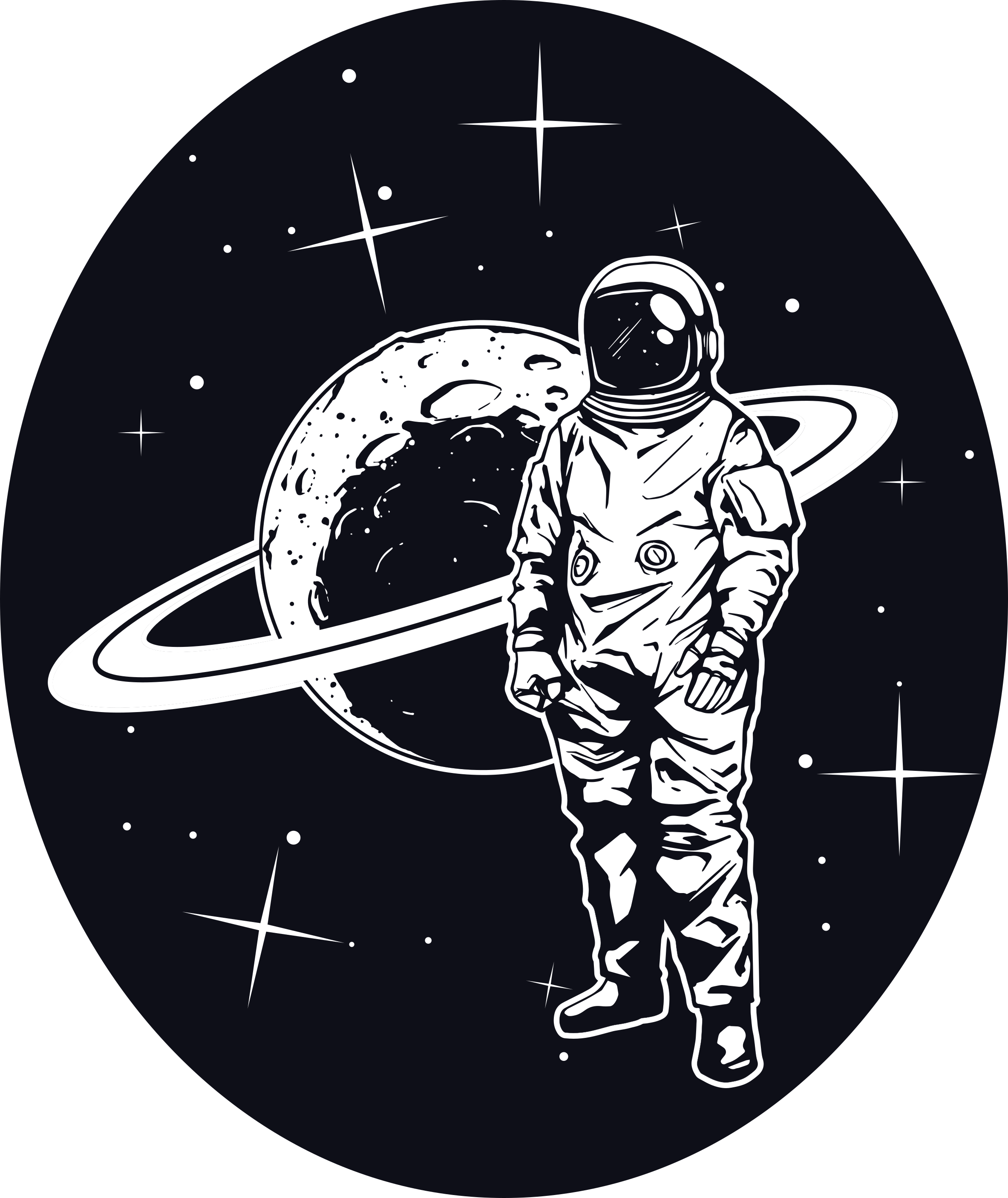 Cosmonaut in the Cosmos star vinyl carpet - TenStickers