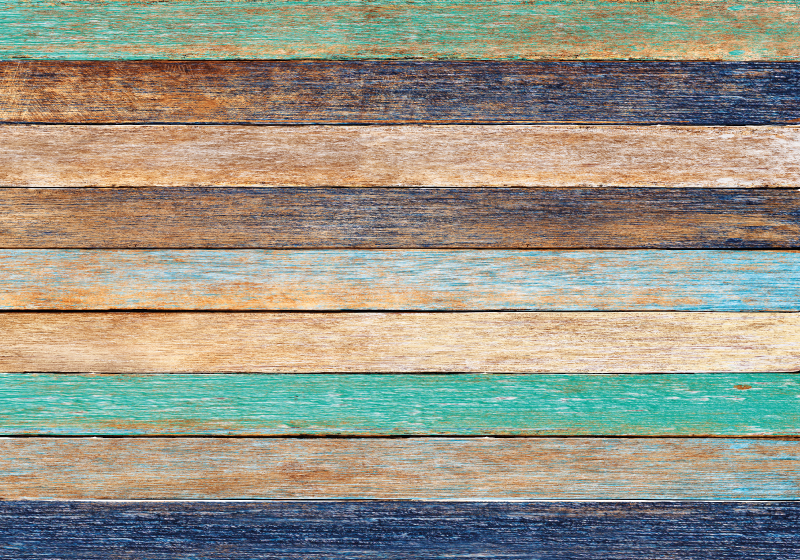 Wood effect vinyl carpet multi-tone wood planks - TenStickers