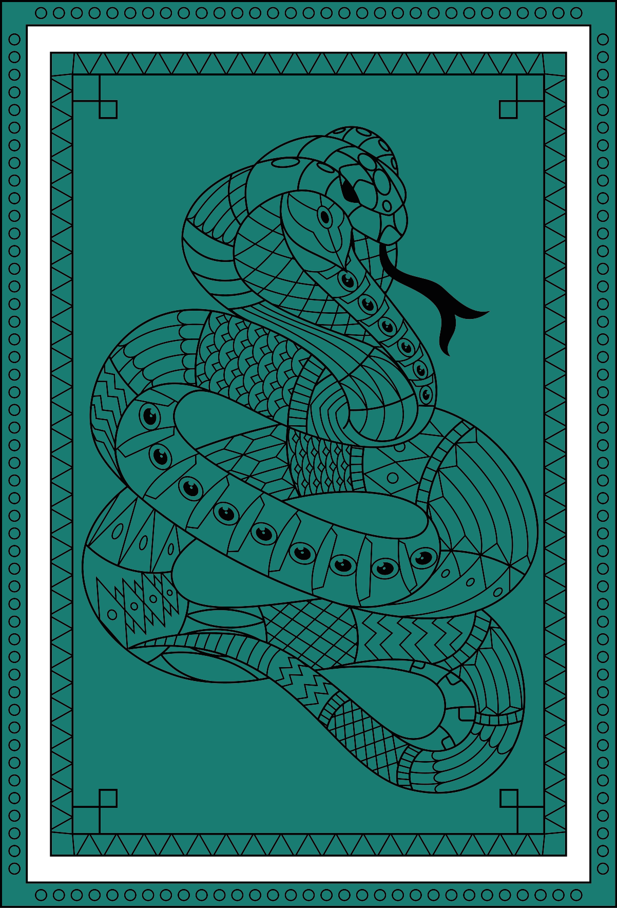 Snake illustration animal vinyl carpet - TenStickers