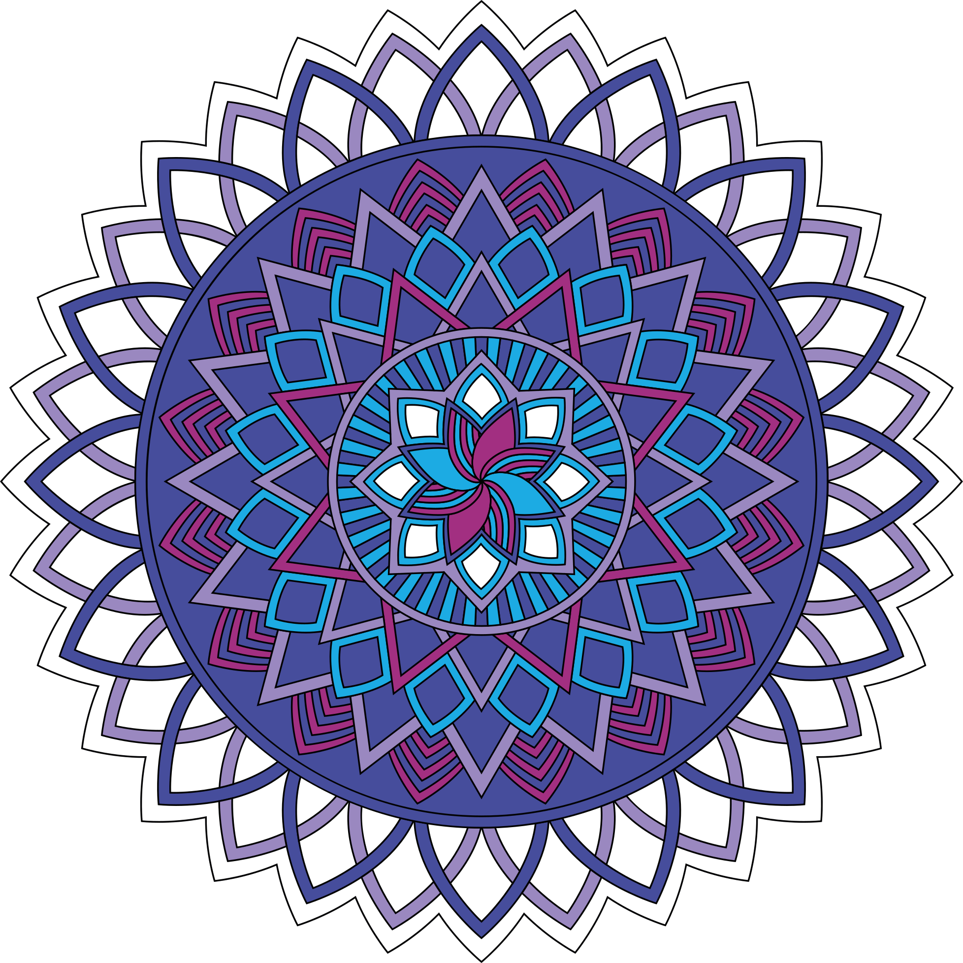 Intricate Floral Arrangement mandala vinyl carpet - TenStickers