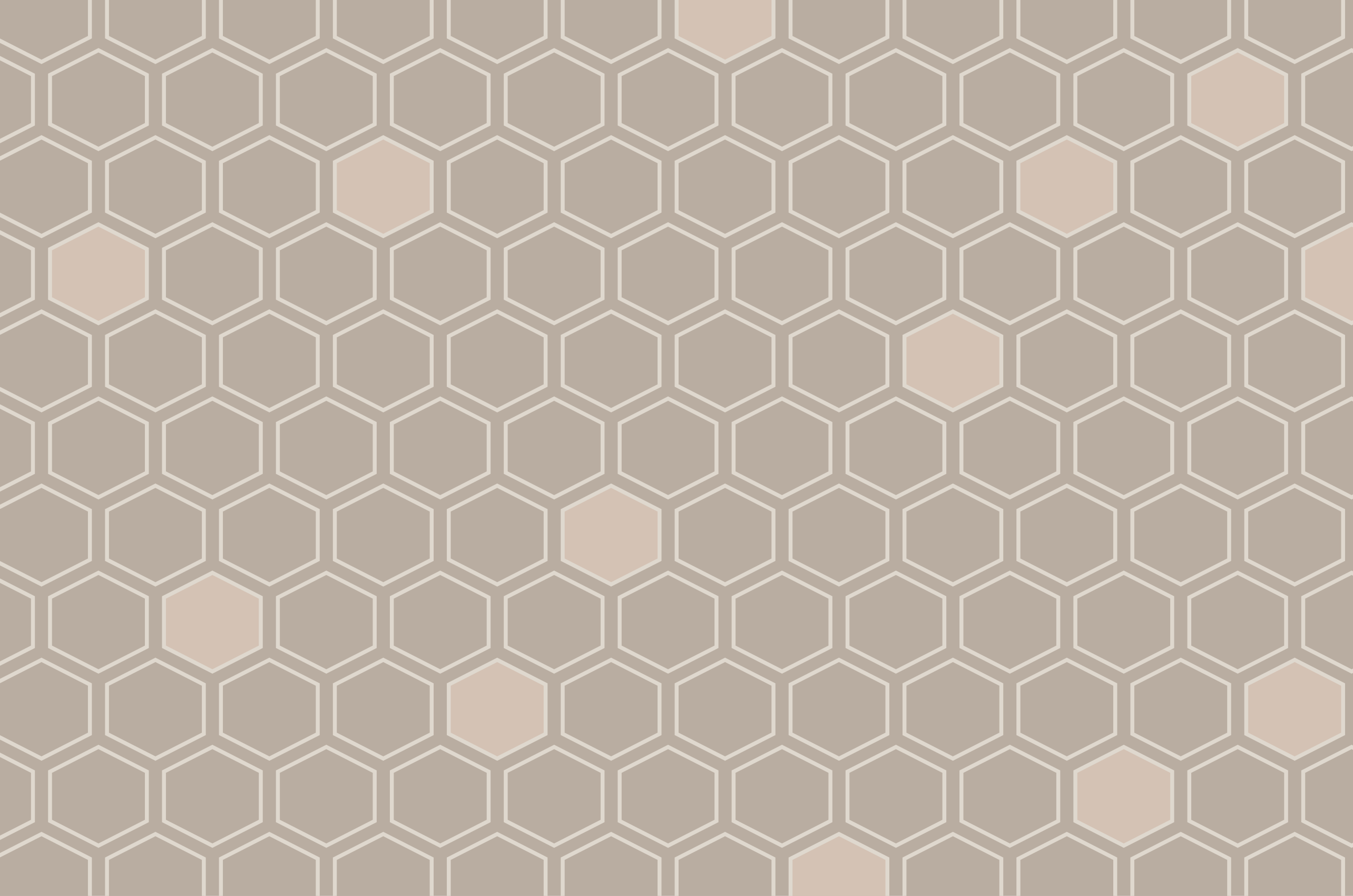 Hexagon beige motif geometric vinyl carpet - TenStickers