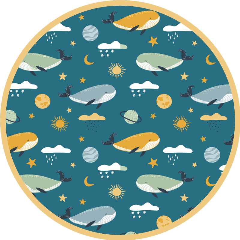 Whale Adventure kids vinyl carpet - TenStickers