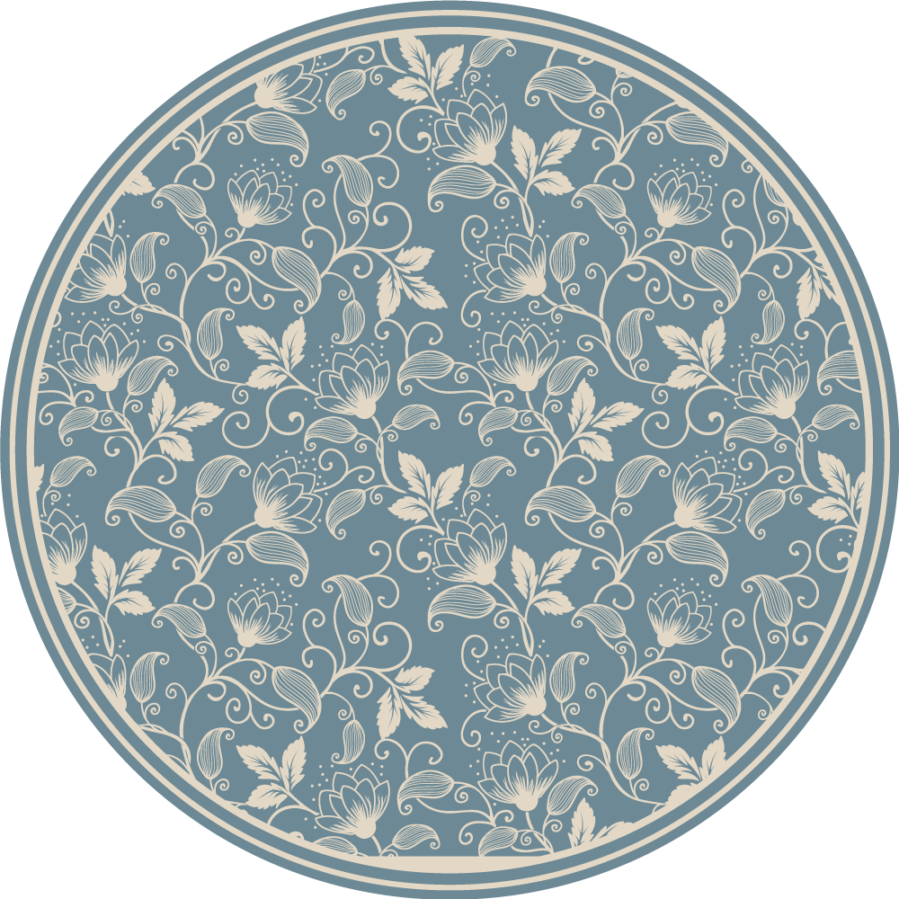 Botanical Whirl Element floral vinyl carpet - TenStickers