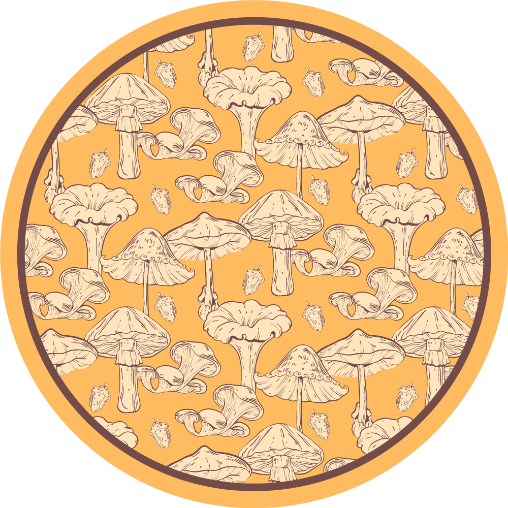 Nature vinyl carpet in mushroom style - TenStickers