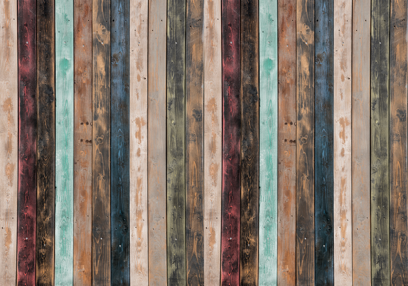 Colorful classic planks wood effect vinyl carpet - TenStickers