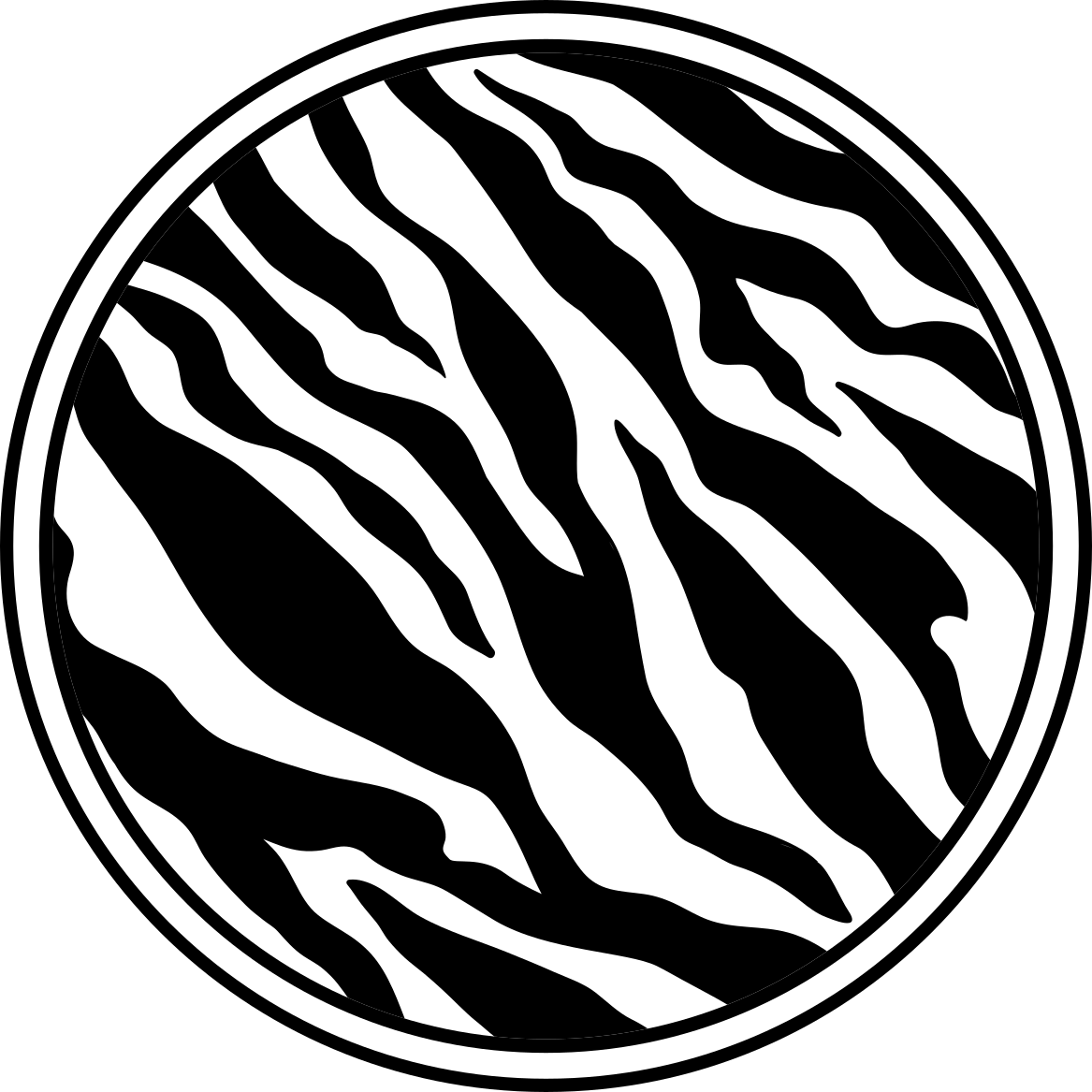 Chic Zebra Lines animal print vinyl carpet - TenStickers