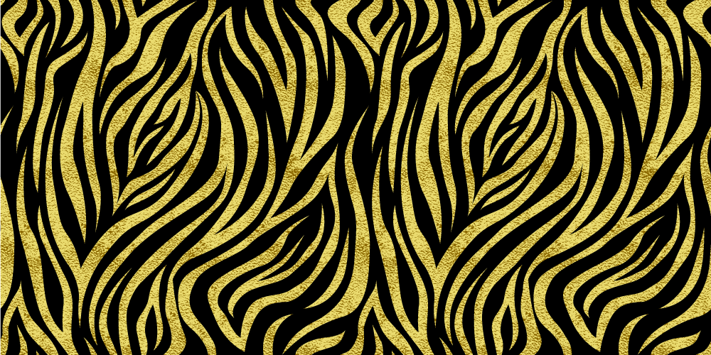 Golden zebra pattern animal print vinyl carpet - TenStickers