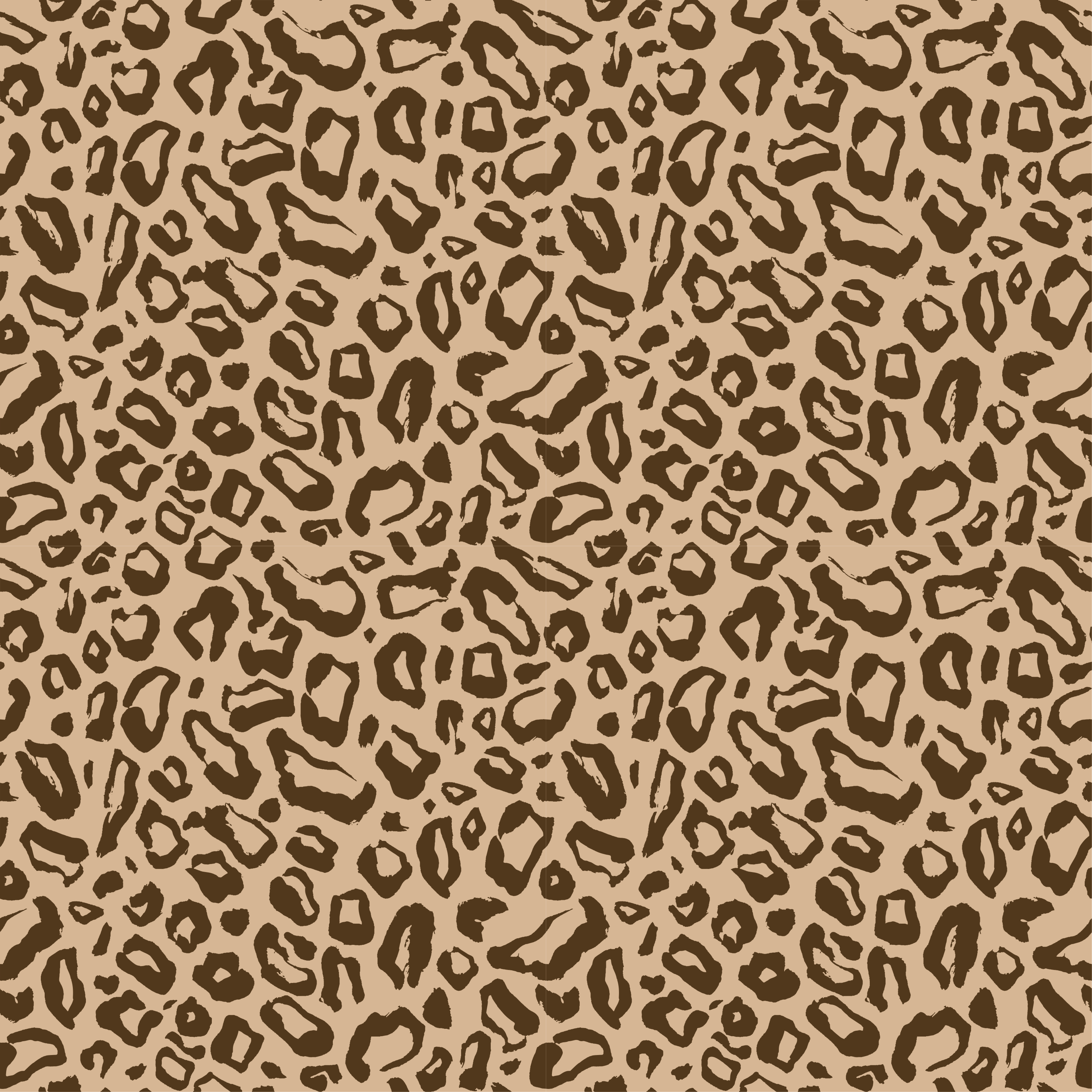 Brown leopard spot motif animal print vinyl carpet - TenStickers