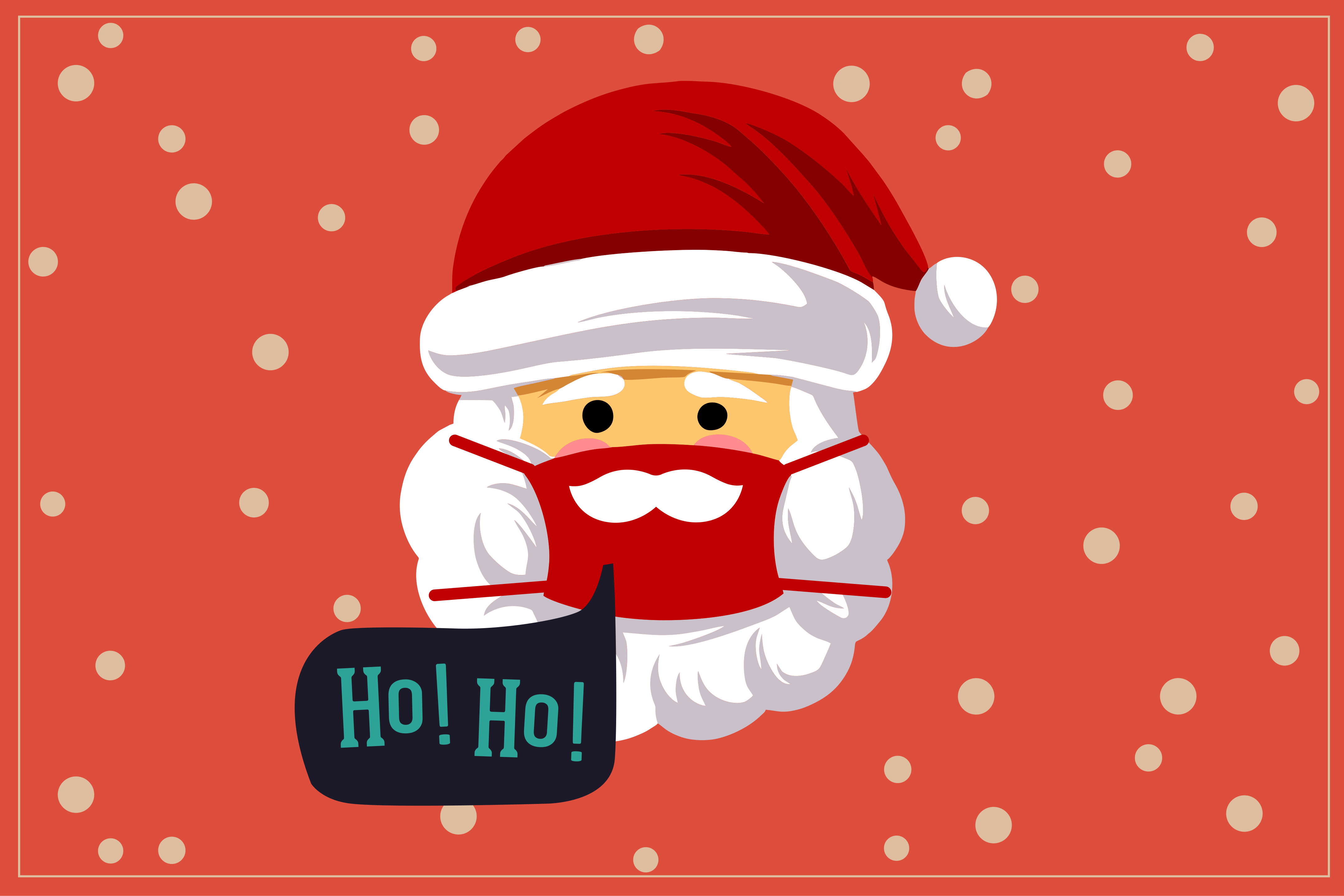 Santa Claus cheer Christmas vinyl carpet - TenStickers