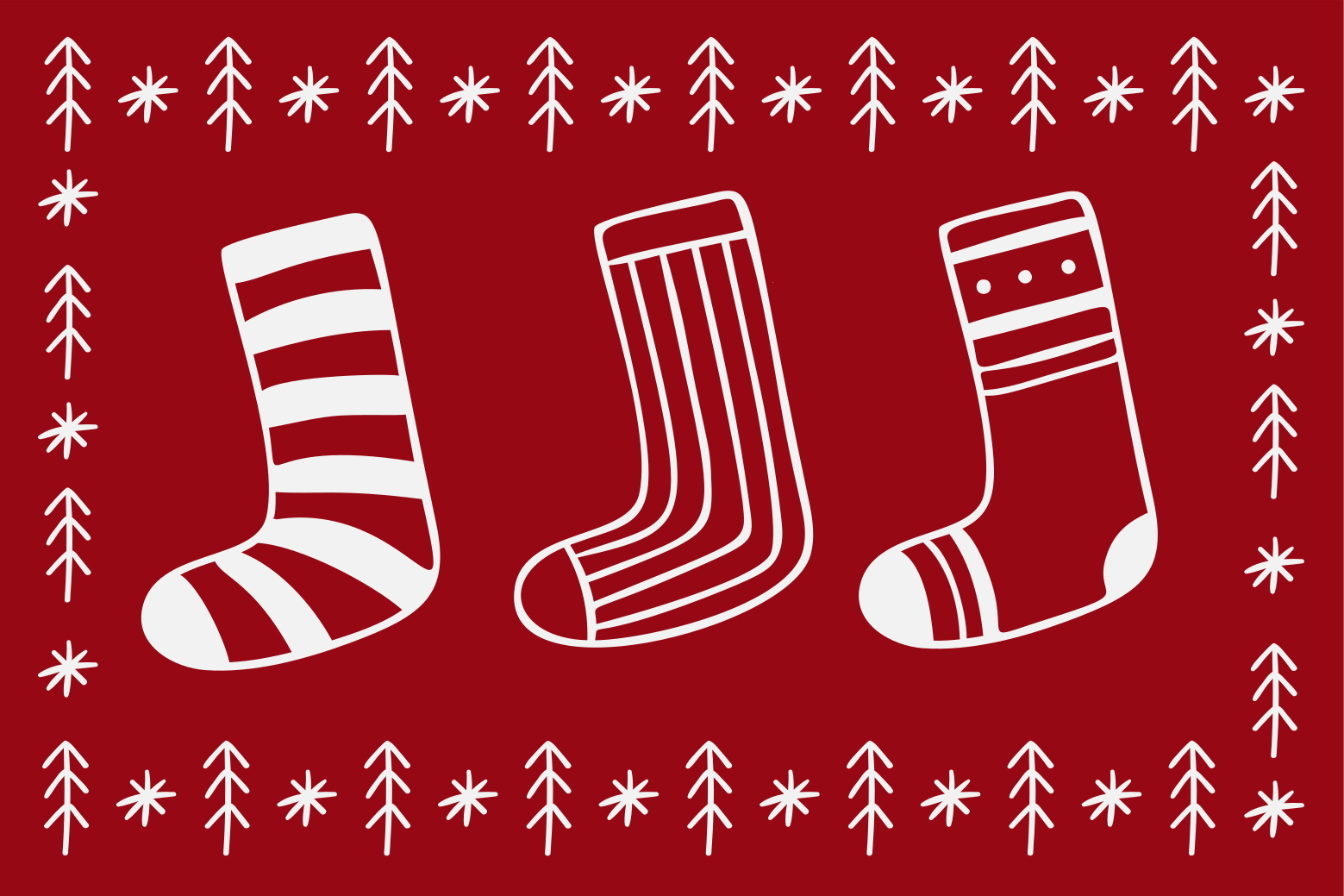 Red fstive socks Christmas vinyl carpet - TenStickers