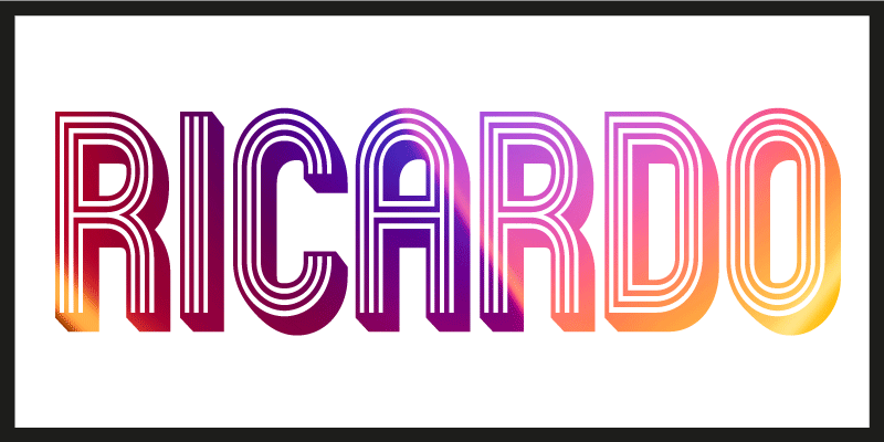 Custom Name neon teen vinyl carpet - TenStickers