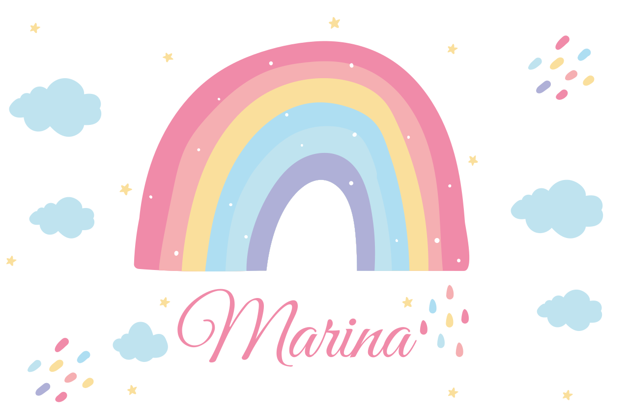 Personalised colorful rainbow custom vinyl carpet - TenStickers