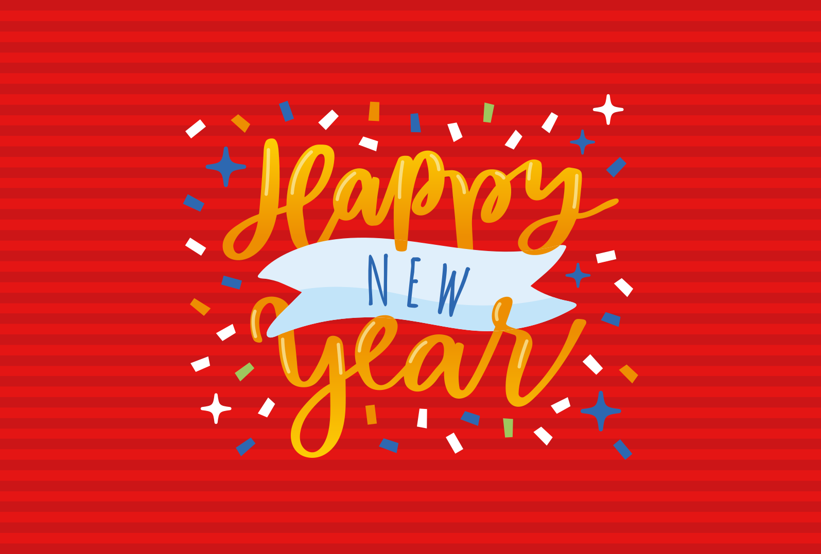 New Year Celebration Christmas vinyl carpet - TenStickers