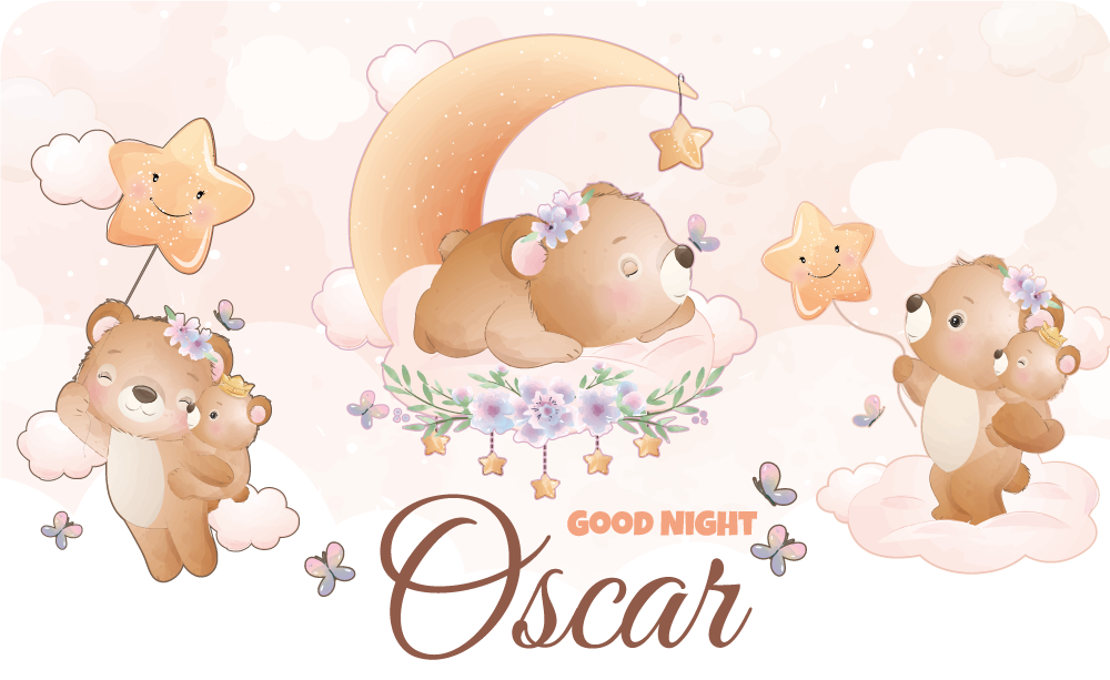 Good Night Bears custom vinyl carpet - TenStickers