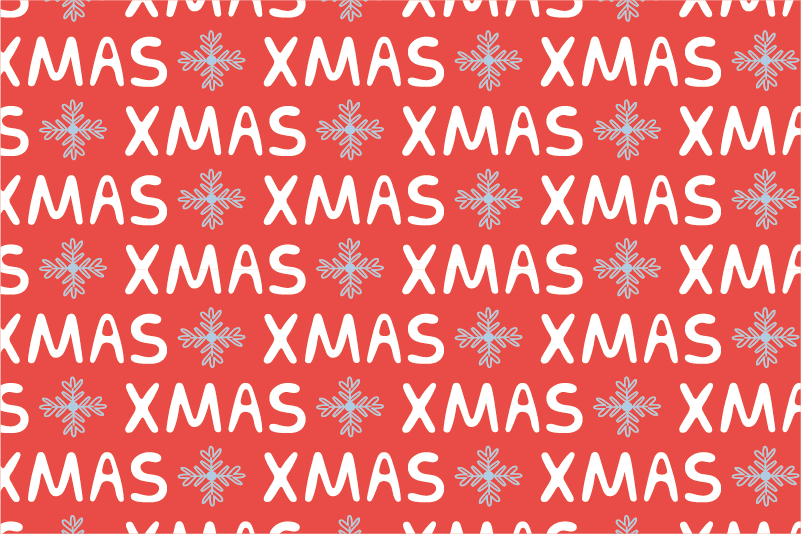 Festive XMAS Pattern Christmas vinyl carpet - TenStickers