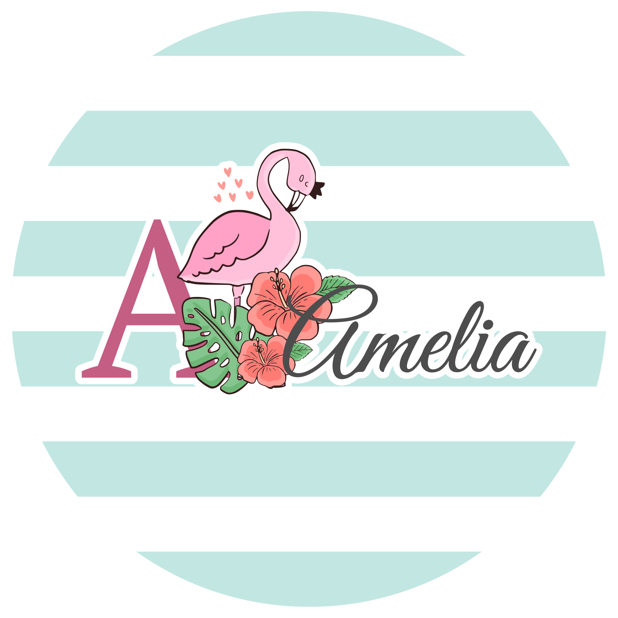 Flamingo Decor custom vinyl carpet - TenStickers