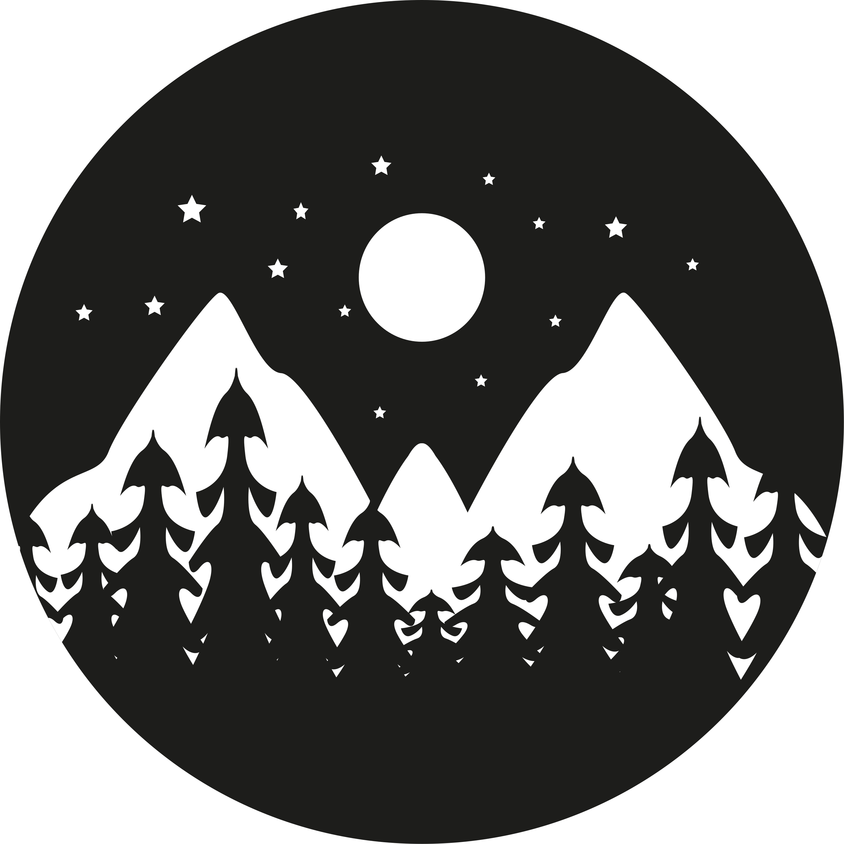 Mountain Silhouette Scene nature vinyl carpet - TenStickers