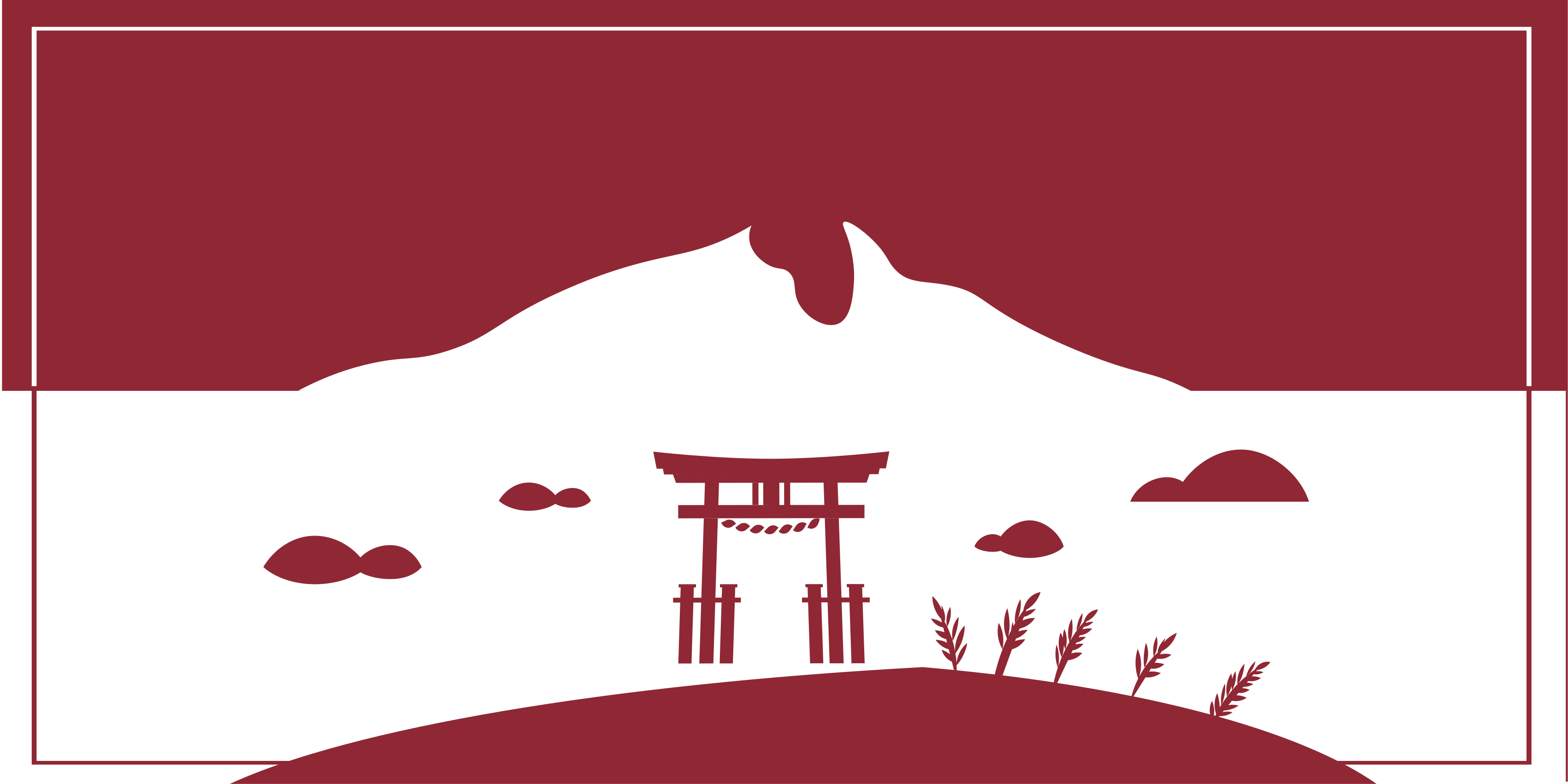 Japanese Landscape world map vinyl carpet - TenStickers