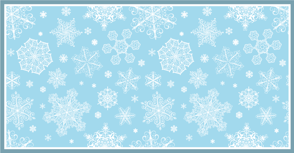 Frosty snowflake pattern halloween vinyl carpet - TenStickers