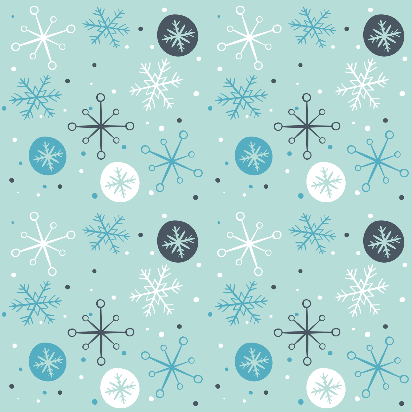 Chilly Snowflake Motif Christmas vinyl carpet - TenStickers