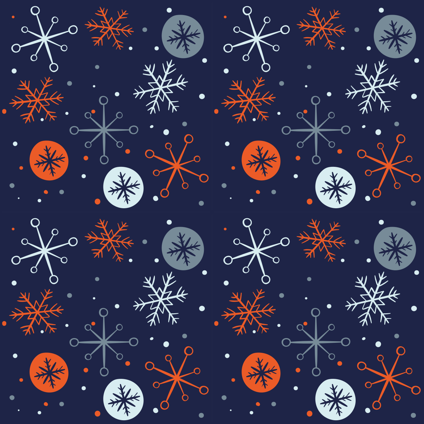 Snowflake Motifs Christmas vinyl carpet - TenStickers