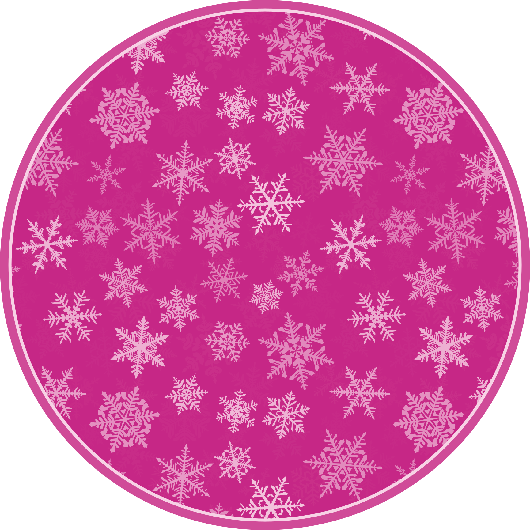 Pink snowflake pattern Christmas vinyl carpet - TenStickers