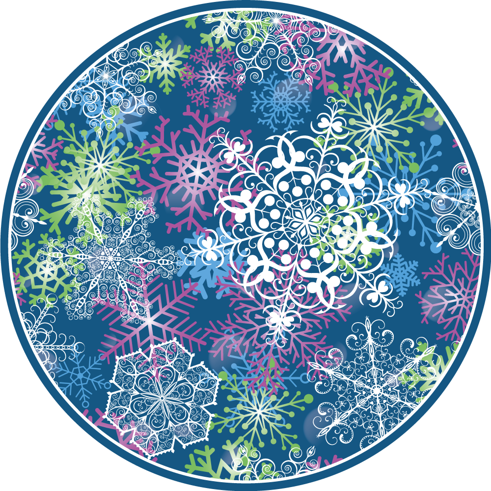Colorful Snowflake Pattern Christmas vinyl carpet - TenStickers