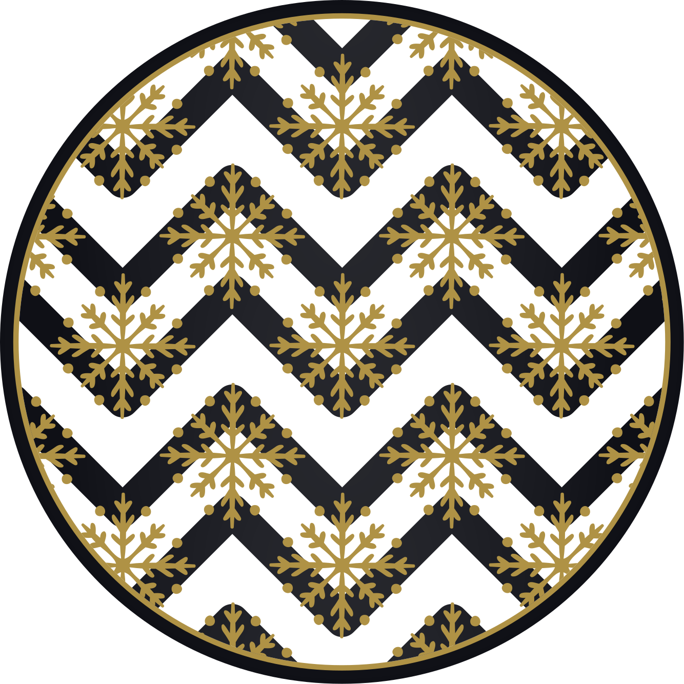 Chevron Snowflake Pattern Christmas vinyl carpet - TenStickers