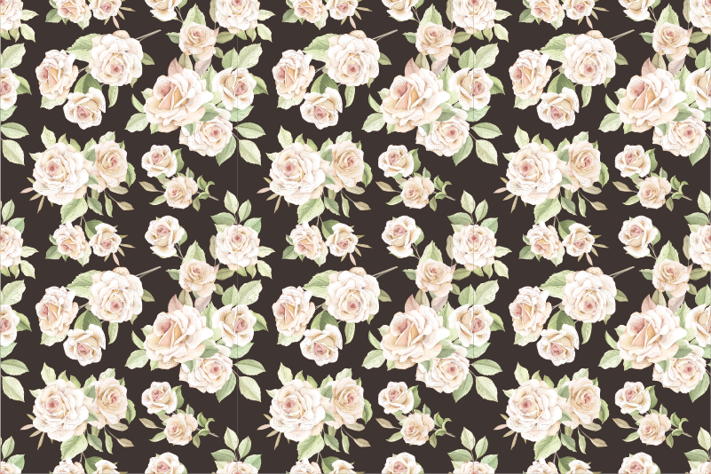 Floral vinyl carpet rose floral design - TenStickers