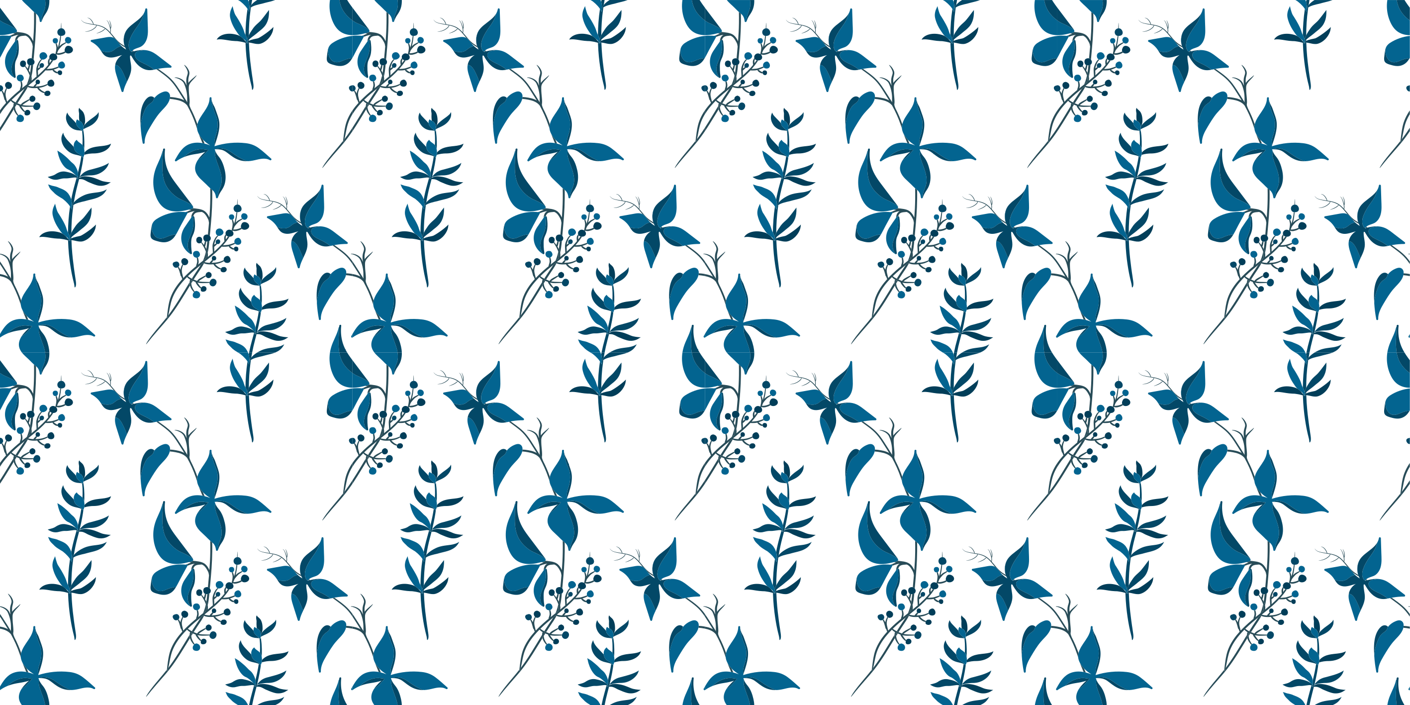Botanic Motif floral vinyl carpet - TenStickers