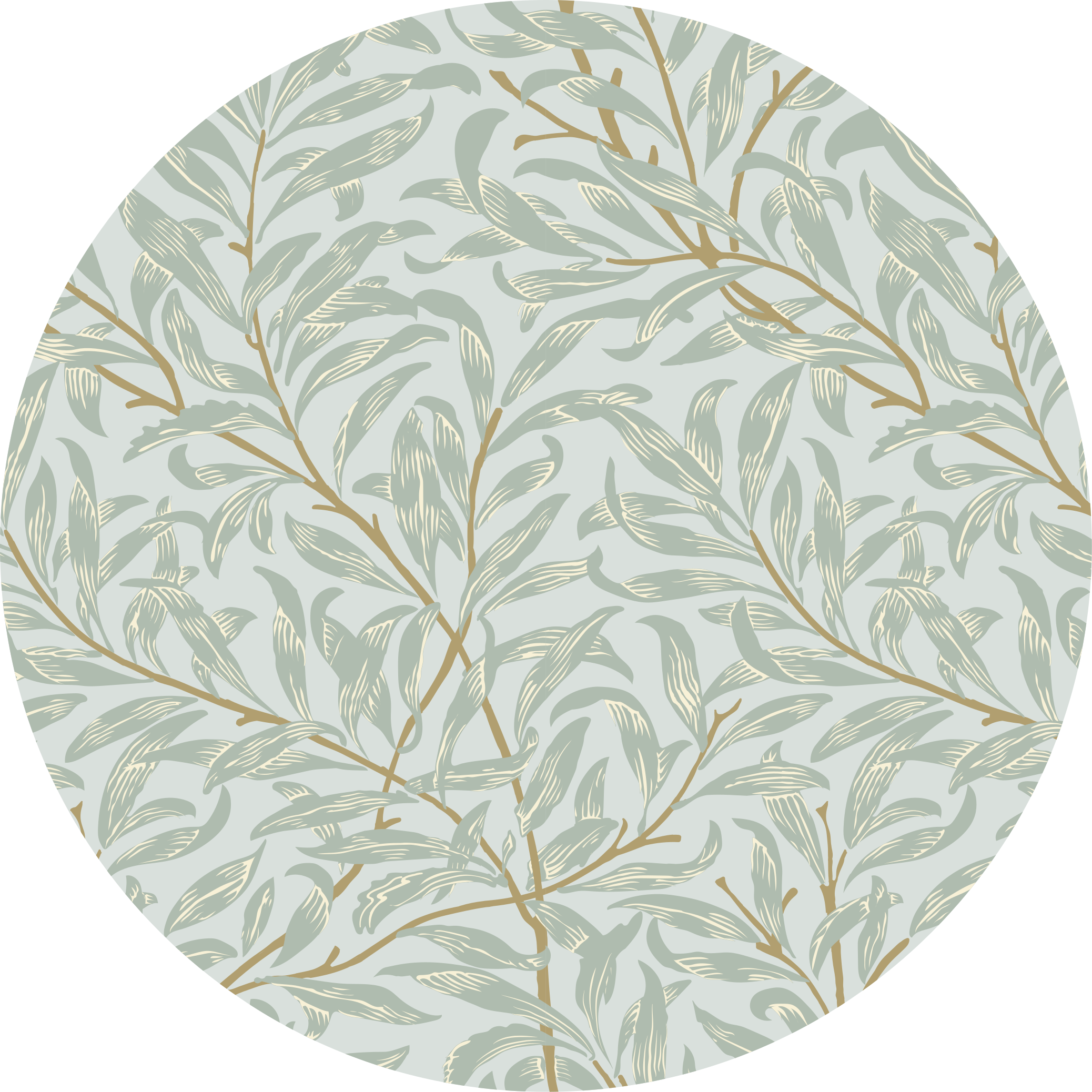 Leafy Green Patterns nature vinyl carpet - TenStickers