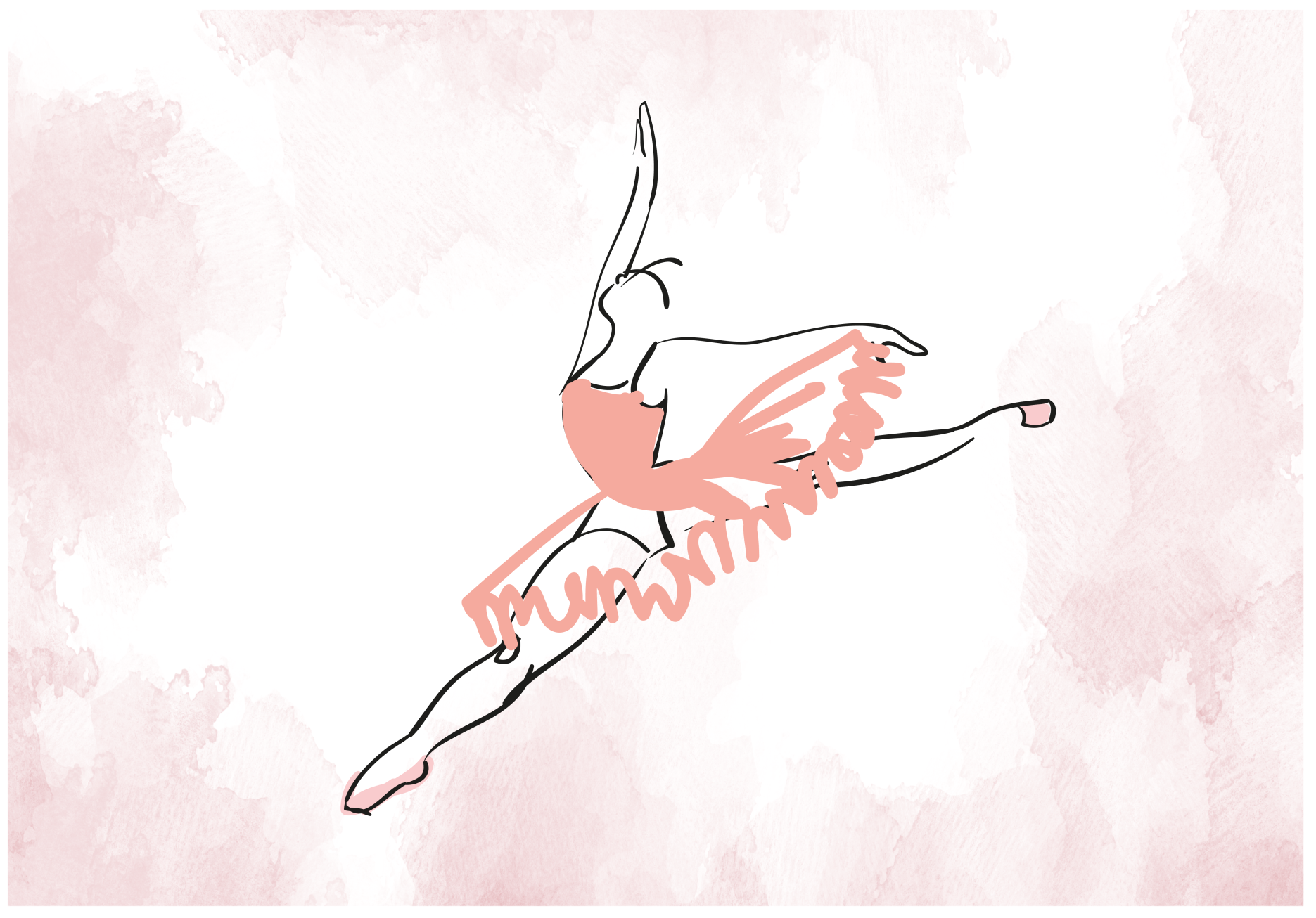 Aquarella dancer outline teen vinyl carpet - TenStickers